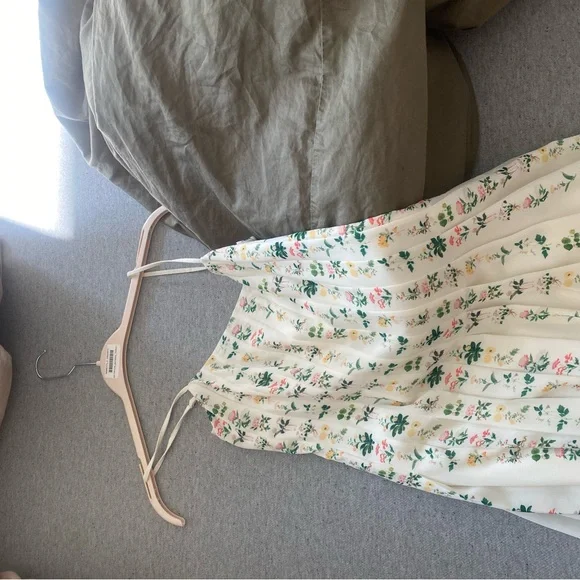 Adam Lippes Floral Pleated Midi Dress - Picture 10 of 10